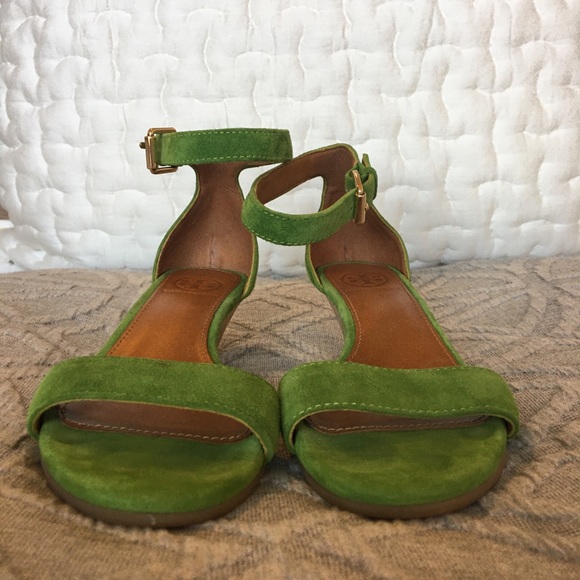 Tory Burch Savannah Suede Demi Wedge Sandal - Picture 2 of 7
